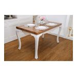 Finezza 345x45 cm 4 Adet Mila Nakışlı Keten Efekt Kumaş Krem Mavi Amerikan Servis