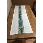 Finezza 40x140 cm Amazon Çiçek Baskılı Güpürlü Duck Kumaş Runner