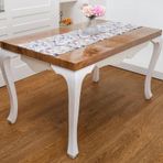 Finezza 40x140 cm Menekşe Çiçek Baskılı Duck Kumaş Runner