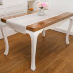 Finezza 45x150 cm Ayda Jakar Polyester Kumaş Bej Runner