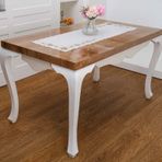 Finezza 45x150 cm Linda Nakışlı Keten Efekt Kumaş Kreme Sarı Runner