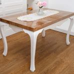 Finezza 45x150 cm Mila Nakışlı Keten Efekt Kumaş Kreme Sarı Runner