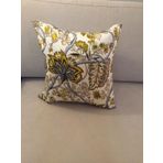 Finezza 45x45 cm Gardens Çiçek Baskılı Pamuklu Kumaş Krem Yeşil Kırlent