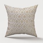 Finezza 45x45 cm Melisa Damask Baskılı Duck Kumaş Gold Kırlent