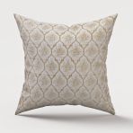Finezza 45x45 cm Melisa Damask Baskılı Duck Kumaş Gold Kırlent