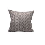 Finezza 45x45 cm Melisa Damask Baskılı Duck Kumaş Kahverengi Kırlent