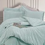 Finezza 542 6 Parça Jardin Bambu Jakar Kumaş Mint Çift Kişilik Nevresim Takımı