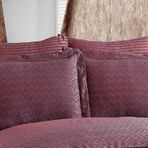 Finezza 60x80 cm Odesa Bambu Jakar Kumaş Bordo 2'li Oksford Yastık Kılıfı