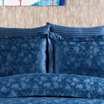 Finezza 60x80 cm Rita Bambu Jakar Kumaş Indigo 2'li Oksford Yastık Kılıfı