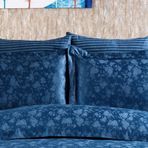 Finezza 60x80 cm Rita Bambu Jakar Kumaş Indigo 2'li Oksford Yastık Kılıfı