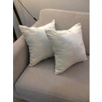 Finezza 747 2 Adet 43x43 cm Krem Pearl İncili Kadife Kumaşlı Kırlent