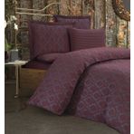Finezza 905 6 Parça Monaco Bambu Jakar Kumaş Bordo Çift Kişilik Nevresim Takımı