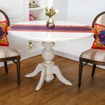 Finezza Belize Baskılı Saten Kumaş Kırmızıya siyah Runner&Kırlent Set 3 Prç-1378