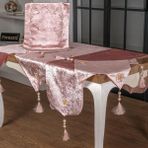 Finezza Clair KadifeNakışlı Runnerlı Pudra Salon Takımı 5 Parça - 1276