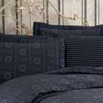 Finezza Jardin Bambu Jakar Kumaş Füme ikili Oksford 60x80 cm Yastık Kılıfı -1353