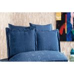 Finezza Jardin Bambu Jakar Kumaş Indigo Ikili Oksford 60X80CM Yastık KILIFI-1351 - 60 x 80 cm