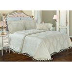 Finezza Larissa Pamuk/Polyester Jakar Kumaş Krem Yatak örtüsü Seti 7 Parça - 357 - 260 x 270 cm
