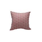 Finezza Melisa Damask Baskılı Duck Kumaş Kırmızı Kırlent 45X45 Cm 808