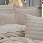 Finezza Rita Bambu Jakar Kumaş Krem ikili Oksford 60x80 cm Yastık Kılıfı