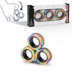 Finger Rock Manyetik Yüzükler Fidget Oyuncak Seti, Fikir ADHD Fidget Oyuncakları, Yetişkin Fidget Mıknatısları, Anksiyete Giderici Terapi için Dönen Halkalar, Fidget Paketi Yetişkinler, Gençler Çocuklar için
