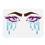 FINGERINSPIRE Ağlayan gözlü boyama şablonu 21 x 29,7 cm şablon, gözyaşı döken, göz şablonu, boyama için, ağlayan gözlerle büyük şablon, ahşap duvar üzerine resim yapmak için, kendin yap sanat dekoru
