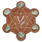 FINGERINSPIRE Ahşap Kristal Izgara Tahtası 10" Altıgen Metatron Küpü - Cadılık Ritüeli ve Kutsal Uzay Dekoru için Kutsal Geometri Enerji Kiti