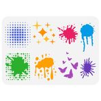 FINGERINSPIRE Graffiti Motifleri Boyama Şablonu 21,3 x 29,7 cm Sprey Boyalı Doku Desenleri Şablon Yeniden Kullanılabilir Grafiti Temalı El İşi Şablonu Duvar Üzerine Boyama için Ahşap Yer Karosu Kanvas