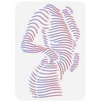FINGERINSPIRE İnsan Vücudu Boyama Şablonu 21,3x29,7 cm Yeniden Kullanılabilir Kadın Çizgi Vücut Çizim Şablonu Kadın Vücudu Anahat Siluet Dekoratif Şablon Ahşap, Duvar ve Mobilya Üzerine Boyama için