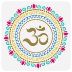 FINGERINSPIRE OM Mandala Şablon 11,8x11,8 inç Yeniden Kullanılabilir Om Aum Orgonit Sembol Çizim Şablonu Kendin Yap Sanatı Hint Budist Manevi Şablonlar Ahşap Duvar Kumaş Mobilya Üzerine Boyama için