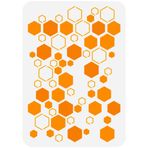 FINGERINSPIRE Süper Altıgen Petek Boyama Şablonu 8.3x11.7 inç Yeniden Kullanılabilir Petek Desen Şablon Dekoratif Çiçek Şablonu Duvar Üzerine Boyama için Ahşap Yer Karosu Kanvas Kumaş Mobilya