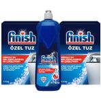 Finish Bulaşık Makinesi Parlatıcı & Kurtucu, 800ml + Tuz, 2x1500gr