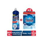 Finish Bulaşık Makinesi Tuzu 3000 Gr + Parlatıcı 800 Ml