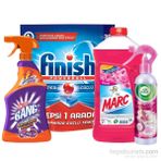 Finish Hepsi 1 Arada 36'lı + Cillit Bang Kireç Sökücü Sprey + Marc Yüzey Temizleyici 2500 Ml + Airwick Kumaş Oda Manolya