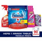 Finish Hepsi Bir Arada 90 Tablet Bulaşık Makinesi Deterjanı + Vanish Leke Çıkarıcı 450 ml + Marc Sprey Tüm Yüzeyler 450 ml+ Cillit Bang Tuvalet Blok Tropikal