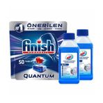 Finish Quantum 50 Tablet Bulaşık Makinesi Deterjanı+Marc 2x250 ml Makine Temizleyici Set