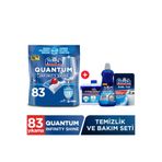 Finish Quantum Infinity Shine Bulaşık Makinesi Deterjanı Kapsül 83 Adet + Temizlik ve Bakım Seti