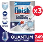 Finish Quantum Infinity Shine Bulaşık Makinesi Deterjanı Kapsül Tablet 249 Adet (83 x 3)