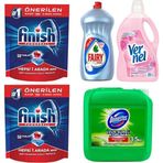 Finish Tablet 50'li 2 Adet + Domestos Çamaşır Suyu 3,5 kg + Vernel Yumuşatıcı 3 Litre + Fairy 1500 ml