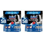Finish Ultimate 58 Kapsül Bulaşık Makinesi Deterjanı Tableti (1 x 58 Kapsül) (2 paketi)