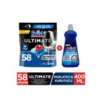 Finish Ultimate Bulaşık Makinesi Deterjanı Kapsül Tablet 58 Adet + Parlatıcı & Kurutucu 400ml Combo Set