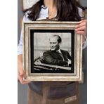 FİNS STONE DECOR Çerçeveli Tablo Taş Duvar Dekoru 30 X 30 Cm Atatürk Arabada CDD3030-910