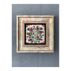 FİNS STONE DECOR Çerçeveli Taş Duvar Dekoru Tablo 20 x 20 cm Çini Desen Hediyelik FCDD1-40-193