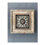 FİNS STONE DECOR Çerçeveli Taş Duvar Dekoru Tablo 20 x 20 cm Çini Desen Hediyelik FCDD1-40-223