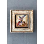 FİNS STONE DECOR Çerçeveli Taş Duvar Dekoru Tablo 20 x 20 cm SEMAZEN Hediyelik FCDD1-40-060