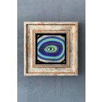 FİNS STONE DECOR Nazar Göz Çerçeveli Taş Duvar Dekoru Tablo 20x20 cm-Wall Decor Fins Hediyelik FCDD-40-1100