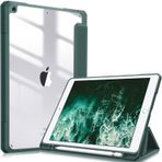Fintie iPad 9. / 8. / 7. Nesil (2021/2020 / 2019) 10,2 inç için Hibrit İnce Kılıf - [Dahili Kalem Tutucu] Şeffaf Şeffaf Arka Kabuklu Darbeye Dayanıklı Kılıf, Otomatik Uyku Uyandırma, Gece Yeşili