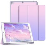 Fintie iPad 9. nesil 2021/8 için kılıf. Gen 2020/7. Nesil 2019 10,2 inç - Süper hafif yumuşak TPU Arka Kapak Koruyucu Kılıf Entegre Kalem Tutuculu, Otomatik Uyku / Uyanma, Fantacy Ombre