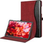 FINTIE Kılıf için Samsung Galaxy Tab A9 Plus / A9+ 11 İnç 2023, Çok Açılı Görüntüleme Kapak Folio Stand Kılıfı ile Cepli ve Otomatik Uyandırma/Uyku, Şarap Kırmızısı