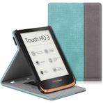 Fintie Pocketbook Touch HD 3/Touch Lux 4 için Kılıf / Basic Lux 2 E-Okuyucu - Premium PU Deri Koruyucu Kılıf El Kayışı Otomatik Uyku/Uyanma Fonksiyonu, Turkuaz