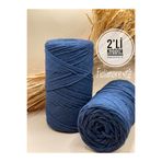 Fiolimore 2`li Paket Premium %100 Koton Makrome İpi (500 Gram-310 Metre) 2 mm Çanta İpi Supla İpi 1.Kalite